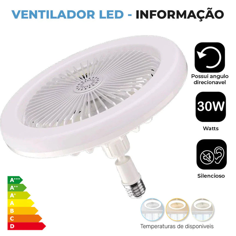 Luminária Ultra LED com Ventilador - [SUPER OFERTAS DE NATAL]