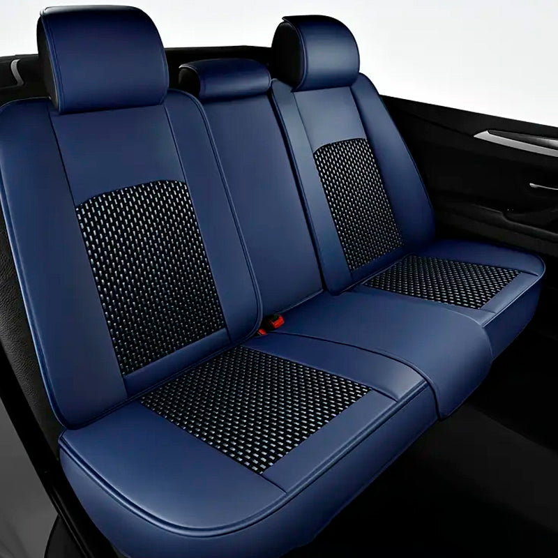 Capa para Banco de Carro Completa em Couro Legítimo Universal TopCar +BRINDE: Tapete Completo