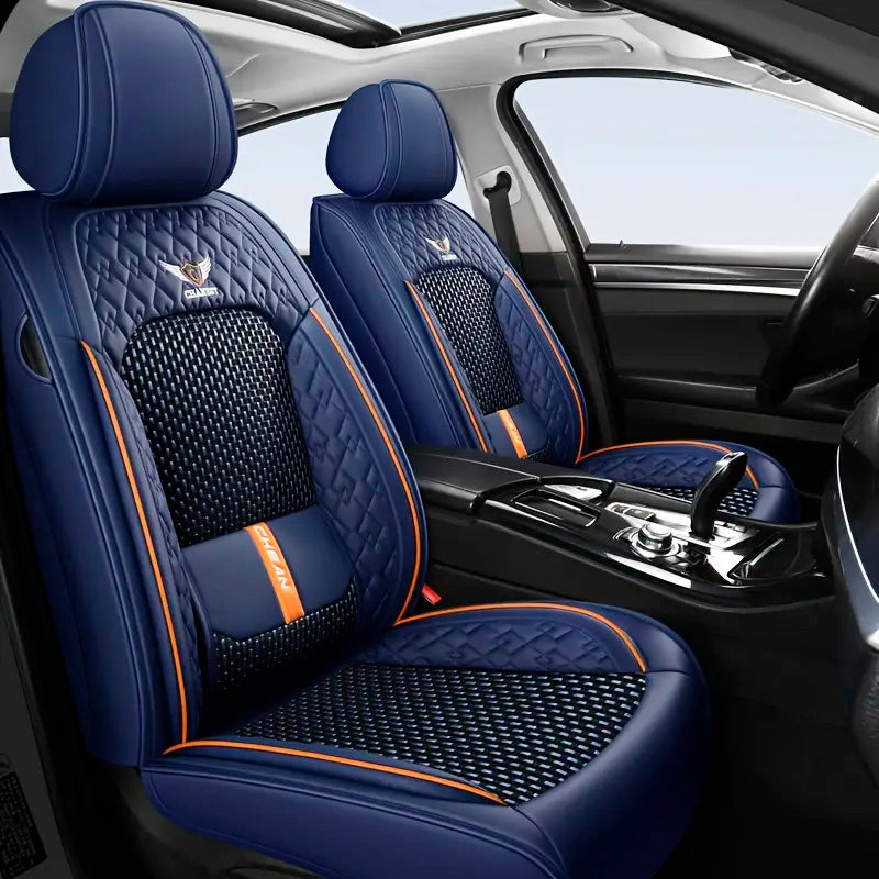 Capa para Banco de Carro Completa em Couro Legítimo Universal TopCar +BRINDE: Tapete Completo